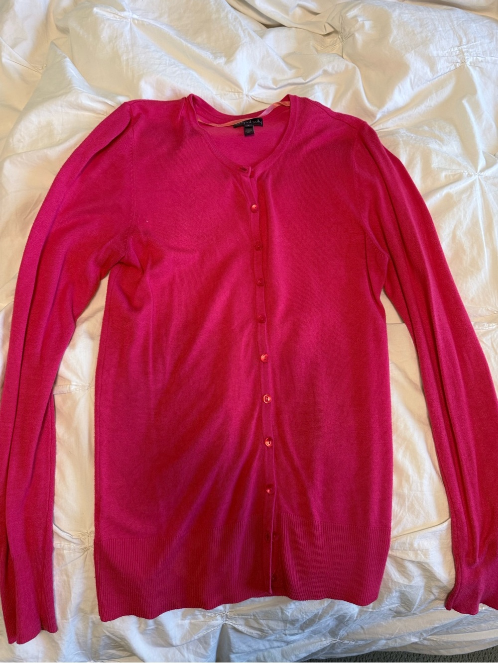 long tall sally Fuchsia Pink Button-Down Cardigan